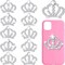 48 Pieces Crystal Rhinestone Crown Embellishments Rhinestone Embellishments Flatback Crystal Accessory for DIY Crafts Jewelry Making Phone Back Shell Wedding Decoration and Present Decoration
